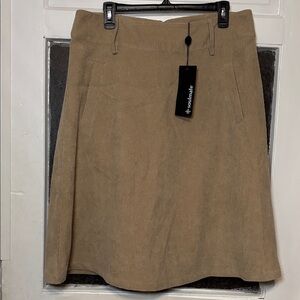 NWT Soulmate Women’s Beige A-Line Corduroy Skirt Size 42 (14/16)